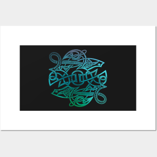 Dragon Celtic Knot Roundel Posters and Art